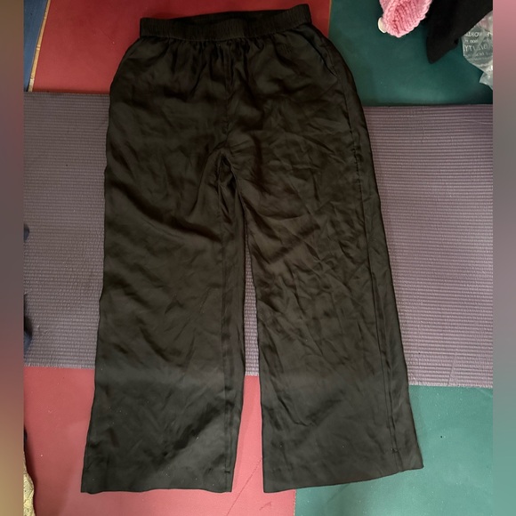Munthe 100% Silk Black Pants Size 40 Medium/Large - Picture 1 of 2